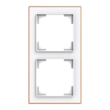 1722-441M-500 Cover  with decor ring, 2gang studio white matt copper