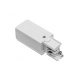 Power supply plug for 3-phase track, right, white