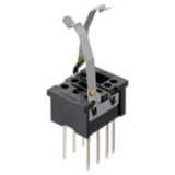 Relay Socket, Square, 8 Pins, Back-Mounting, Wrapping Terminals, With Clip PY  1200E