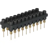 4.5 mm socket header, solder connection, black, 63.9363-21