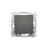 Two-pole switch, (module), 16AX, Screw, black matt