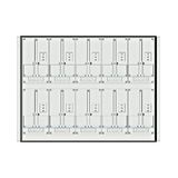 Meter box insert 2-rows, 10 meter boards / 18 Modul heights