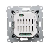 IP44 single socket outlet - with Premium frame seal - same color flap&frame, (module), 16A, 250V, Screw, cream white/electro white
