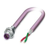 SACCBP-M12MSB-2CON-M16/1,0-910 - Device connector, rear mounting