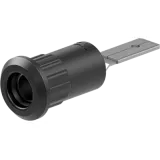 4 mm socket, plug-in connection, mounting Ø 8.2 mm, black, 64.3013-21