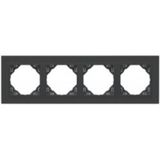 FOUR-GANG FRAME GRAY/GRAY