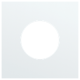 Onefold faceplate, for 1 socket outlet, Niko Rocker and Niko Toggle, steel white coated