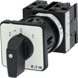 T0-3-15393/EZ Universal control switches, T0, 20 A, center mounting, 3 contact unit(s), Contacts: 6, 45 °, momentary/maintained, With 0 (Off) position, With spring-