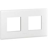 Arteor™ - Plate - French/German std - square - 2 x 2 modules - White