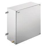 Klippon TB FS (Terminal Box - Fixing Screw), Empty enclosure, stainless steel enclosure, Height: 480 mm, Width: 480 mm, Depth: 200 mm, Material: Stainless steel 1.4404 (316L), electropolished, silver