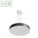 NYMPHEA OPTIMA BLACK 24W CCT 230V 120DEG IP44 FI300X50MM WHITE BLACK ROUND