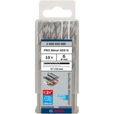 Metal drill bits HSS-G, DIN 338 6 x 57 x 93 mm 10 pcs.