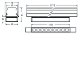 Continuous lines 765... E-Line Next Fix MultiLumen 6 Lens White rectangular ET 27W 4100lm Wide (W) IK03 3 SDCM
