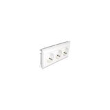 BLOCK 3 EARTH SOCKETS (SCHUKO) L75-6 MOD RED