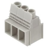 Printed circuit board terminals, 10.16 mm, Number of poles: 4, 90°, Solder pin length (l): 3.2 mm, tinned, Pebble grey, Clamping yoke connection, Clamping range, max. : 16 mm², Box
