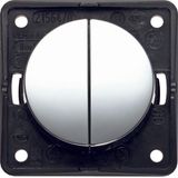 Ser p-b, 2 NO cont com inp term, Integro - Design Flow/Pure, chr gl, g