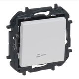 Light Switch Niloe Step 10AX Illuminated White