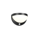 Cobre hybrid solar LED wall lamp matt black rechargeable/recharging motion+dusk sensor 4000K