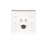 IP44 single socket outlet - with Premium frame seal - transparent flap, (module), 16A, 250V, Screw, anthracite, metalic