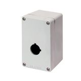 Aluminium push-button enclosure M4 70x118x80, 1 hole Ø 22, without cable entry