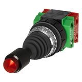 Joystick, 2-position, 2 Maintained, with interlock, 2 N.O.+2 N.C.
