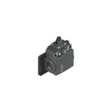 Position switch with roller piston plunger