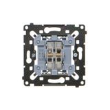Three positions (1-0-2) single roller blind switch, 10A, black