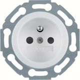 Wall socket with earth pin, raised touch surface, plug-in, Series 1930/Glass, polar white