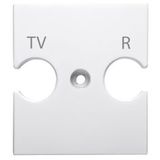 UNIVERSAL SUPPORT - COMBINED SOCKET OUTLET TV-R - SATIN WHITE - CHORUSMART