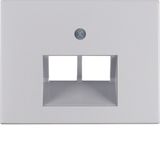 Centre plate for FCC soc. out. 2gang, K.5, al., al. anodised