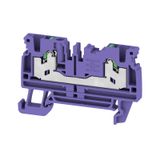 Feed-through terminal block, SNAP IN, violet, 2.5 mm², 24 A, 800 V, Nu