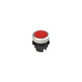 Spring-return red flush pushbutton