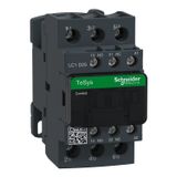 IEC contactor, TeSys Deca, nonreversing, 25A, 15HP at 480VAC, up to 100kA SCCR, 3 phase, 3 NO, 208VAC 50/60Hz coil, open