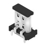 PCB connector USB jack, Type C, USB 3.1, 10 Gbit/s , SMD solder connec