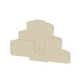 End plate for terminals, dark beige, Height: 118.5 mm, Width: 2.1 mm, 