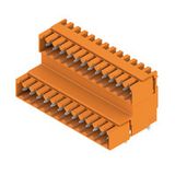PCB plug-in connector, male header, closed side, THT solder connection, 3.50 mm, Number of poles: 26, 90°, Solder pin length (l): 3.2 mm, tinned, orange, Box
