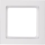 Frame 1gang Q.3 polar white velvety