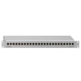 Patchpanel Cat.6A iso, ungeschirmt, 19"/1 HE, 24 x RJ45-Steckbuchsen