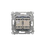 Single contact push button illuminated without pictogram IP44, IP44, 10AX, dark grey