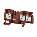 Feed-through terminal block, SNAP IN, brown, 4 mm², 32 A, 1000 V, Numb