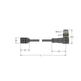 Valve connector CI type Extension Cable   VC9S22-T80E-1.5-WSC5.31T/TEL