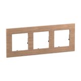 3 GANG PLATE LIGHT OAK