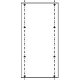 Mounting plate, DisP, self-extinguishing plastic, for ZAL205, 1000 x 4