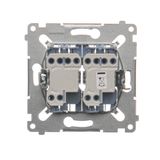 Electronic roller blind switch/push button, 6A, champagne matt
