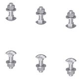 screw set ACB connection L 3WA size 1 (1250 A), fixed-mounted version