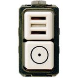 PUSHBUTTON+BUZZER 12VAC