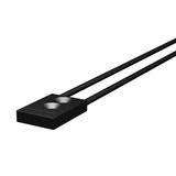 E32 1561H Fiber optic sensor head, limited reflective, transparent object detection, square, flat-view, R25 fiber, 2 m cable E32 1561H