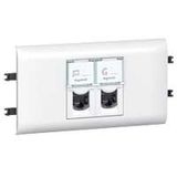 DLP wall gutter 2xRJ45 Cat.6