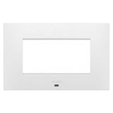 EGO SMART PLATE - IN PAINTED TECHNOPOLYMER - 4 MODULES - SATIN WHITE - CHORUSMART