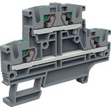 Double-level - Push-in terminal EFD400GR 4 mm² gray